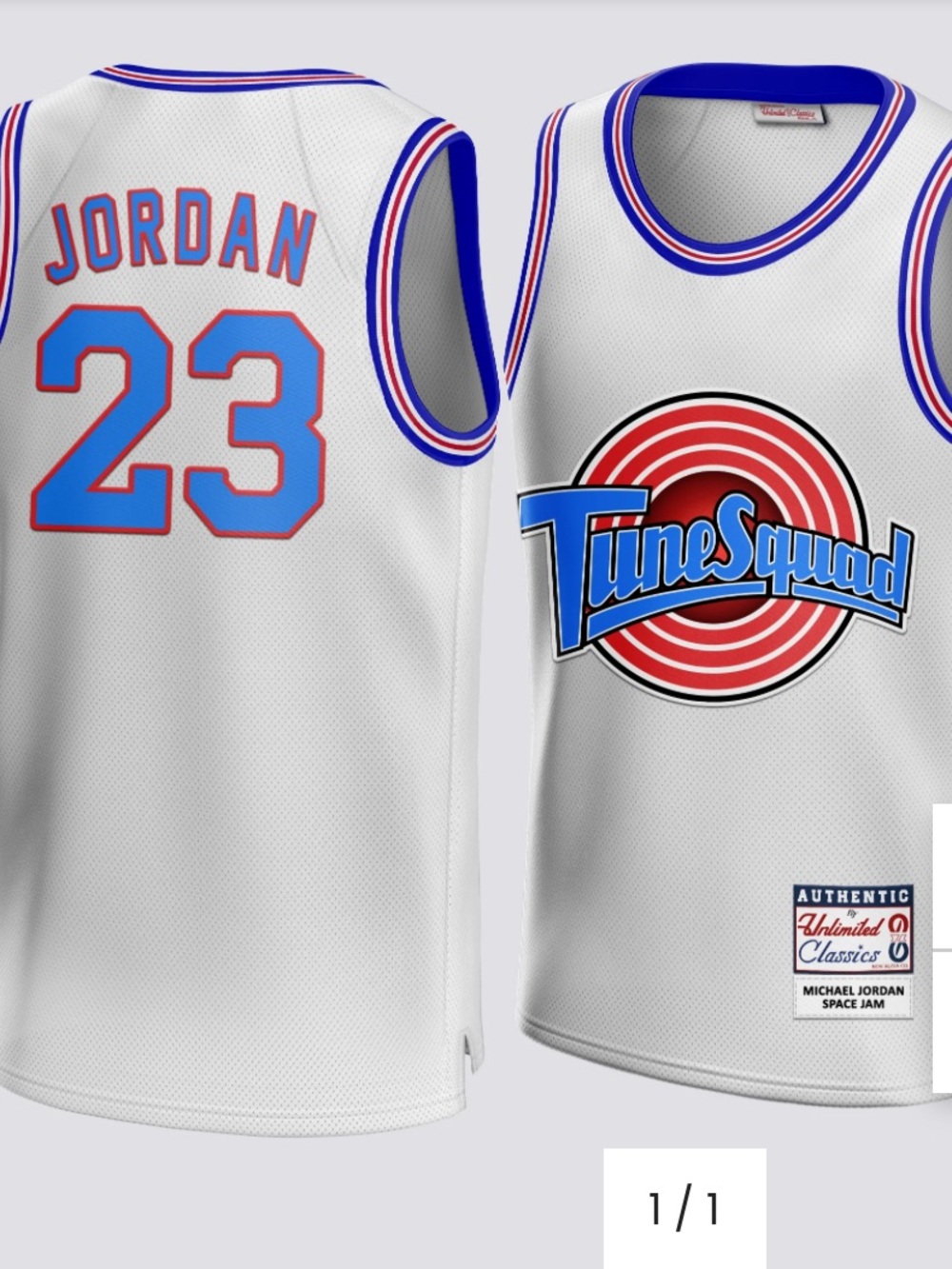 Authentic Classics Space Jam Tune Squad Michael Jordan #23 Basketball NWOT